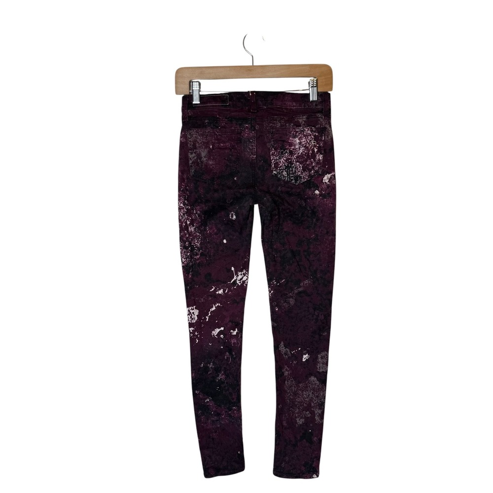 rag & bone The Jean Legging in Purple Galaxy Size 26 - Picture 3 of 6